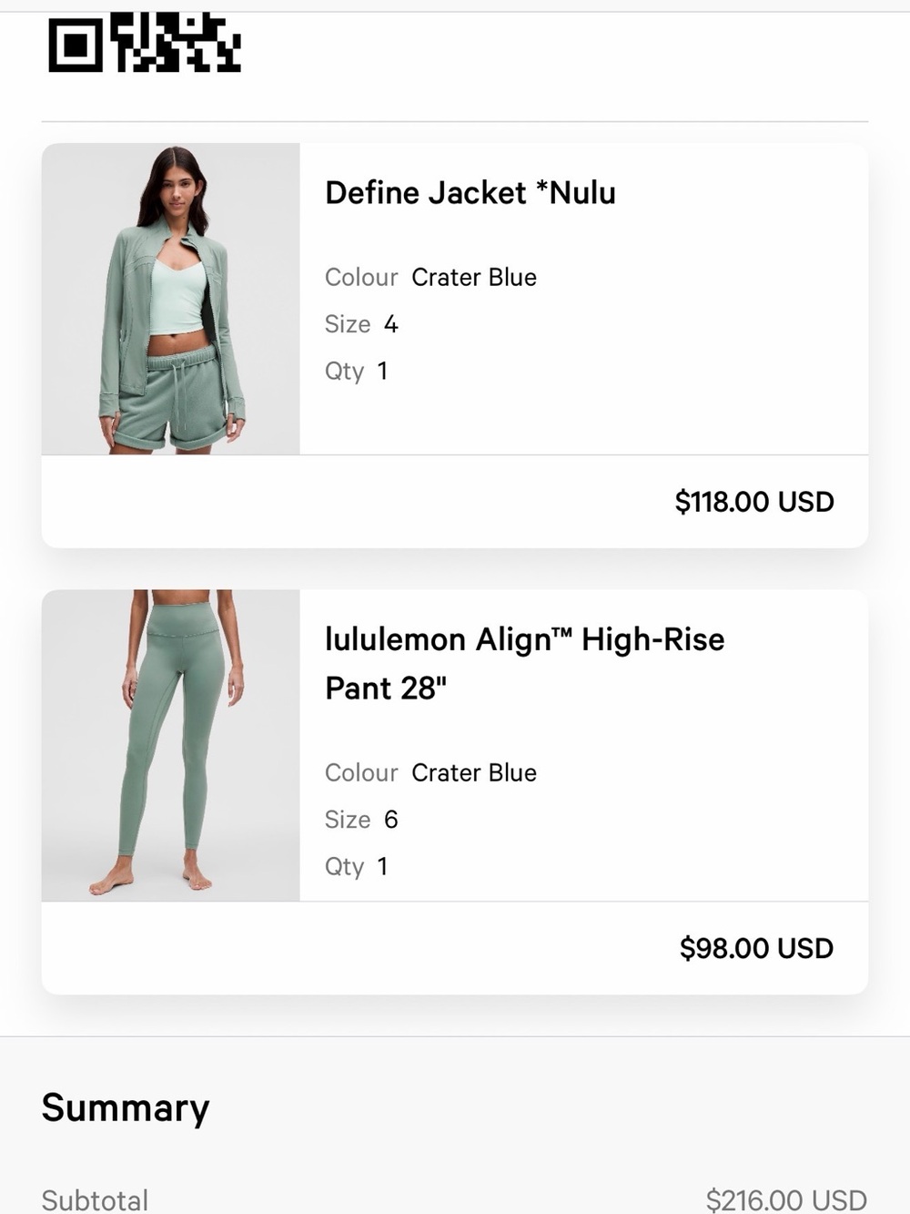 lululemon athletica Crater Blue Full-Zip Jacket and Leggings Set - Picture 4 of 4